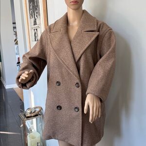 Double-Breasted Brown Coat